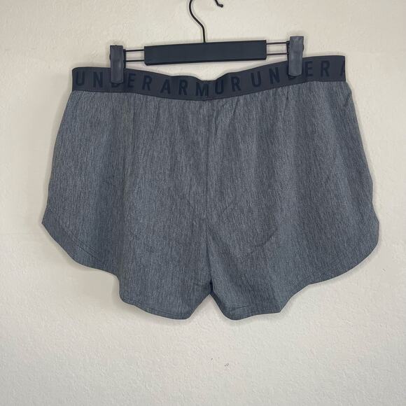 NEW Under Armour Play Up Twist Shorts 3.0 Gray/Black 3” Activewear - Size XL - Picture 4 of 7